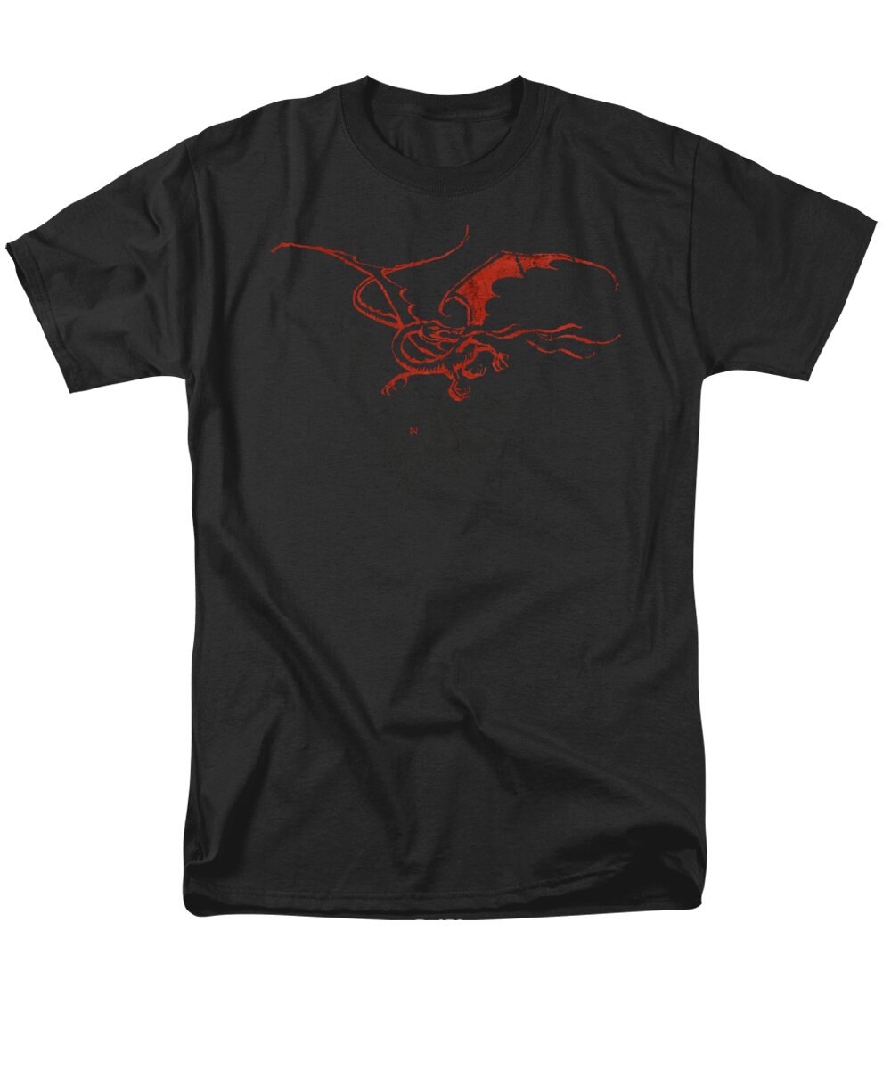 Dragon Men's T-Shirt (Regular Fit) featuring the digital art The Hobbit - Smaug by Brand A