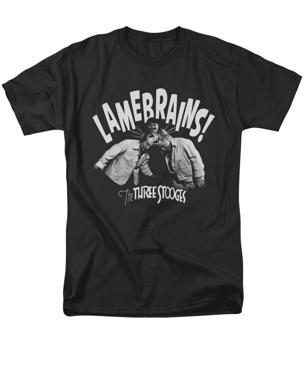 The Three Stooges Men's T-Shirt (Regular Fit) featuring the digital art Three Stooges - Lamebrains by Brand A