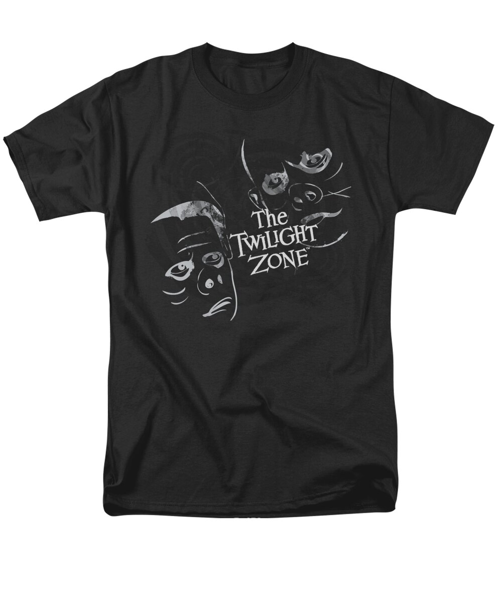  Men's T-Shirt (Regular Fit) featuring the digital art Twilight Zone - Strange Faces by Brand A