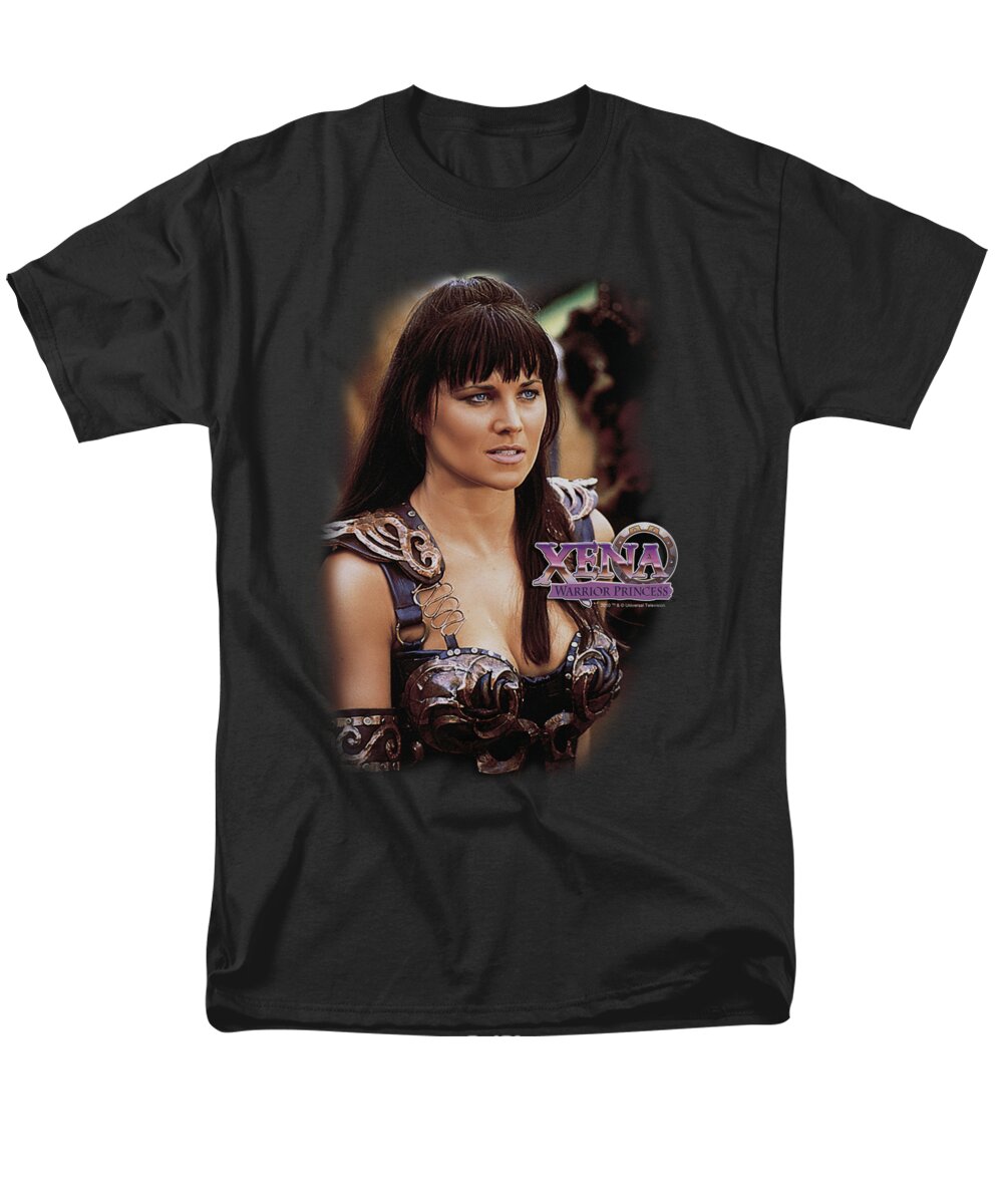 Xena Men's T-Shirt (Regular Fit) featuring the digital art Xena - Warrior Princess by Brand A