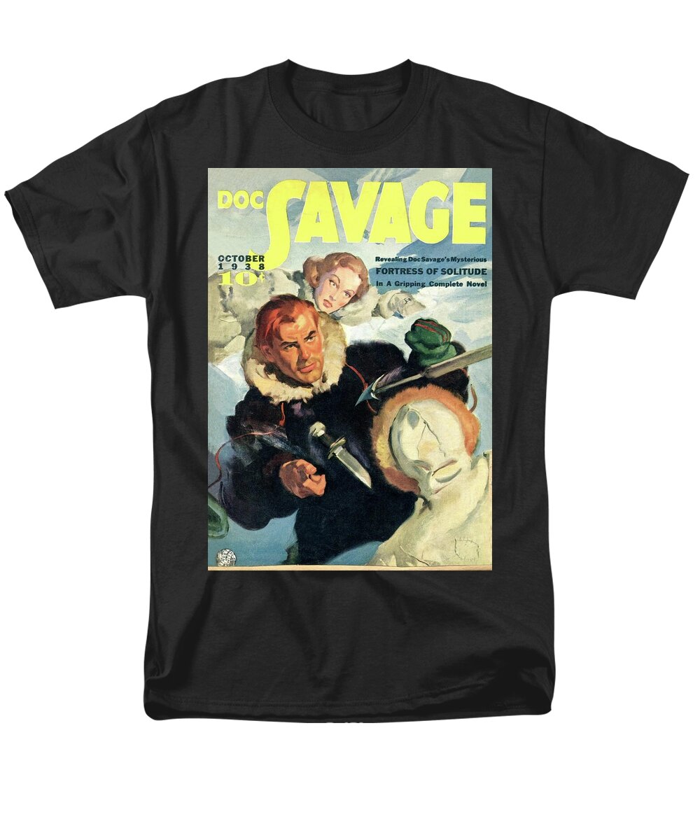 Comic Men's T-Shirt (Regular Fit) featuring the painting Doc Savage Fortress of Solitude by Conde Nast
