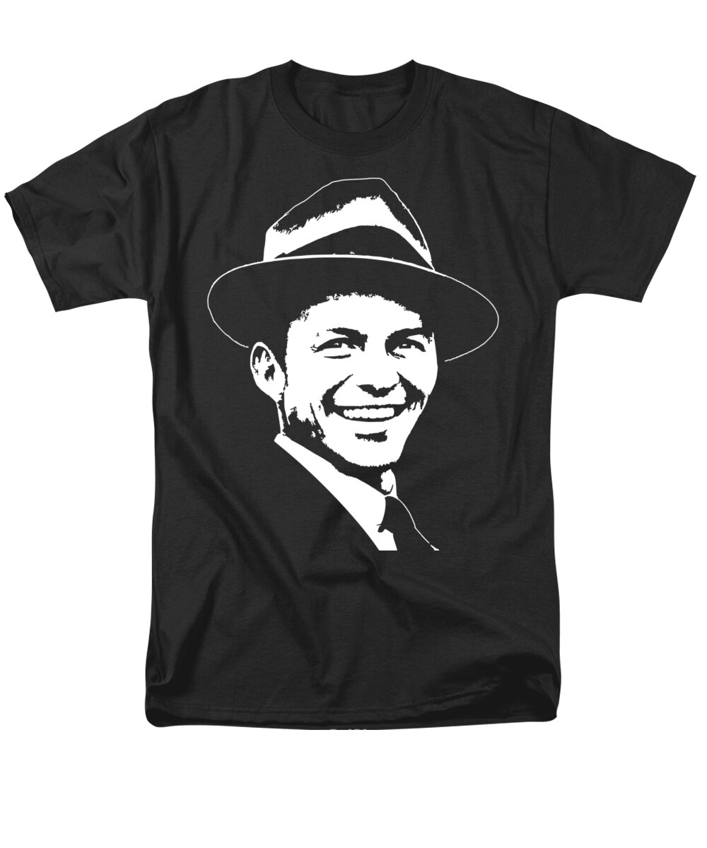 Sinatra Men's T-Shirt (Regular Fit) featuring the digital art Frank Sinatra Pop Art by Megan Miller