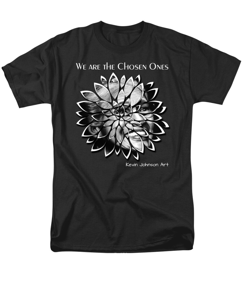 Rosa Parks Men's T-Shirt (Regular Fit) featuring the drawing Rosa Parks - The Chosen Ones Collection by Kevin Johnson Art