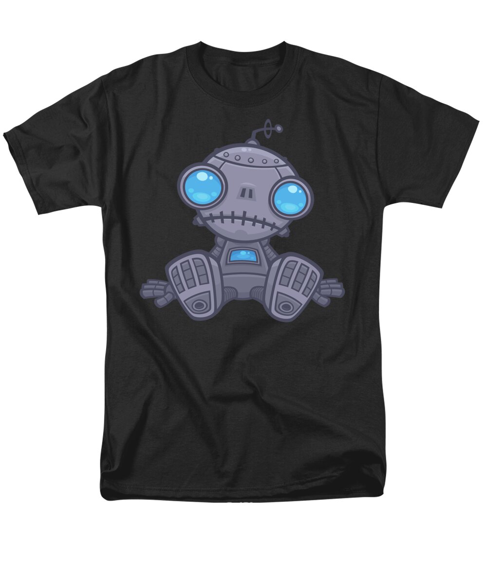 Robot Men's T-Shirt (Regular Fit) featuring the digital art Sad Robot by John Schwegel