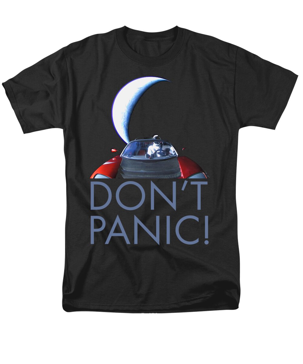 Dont Panic Men's T-Shirt (Regular Fit) featuring the photograph Don't Panic Starman by Megan Miller