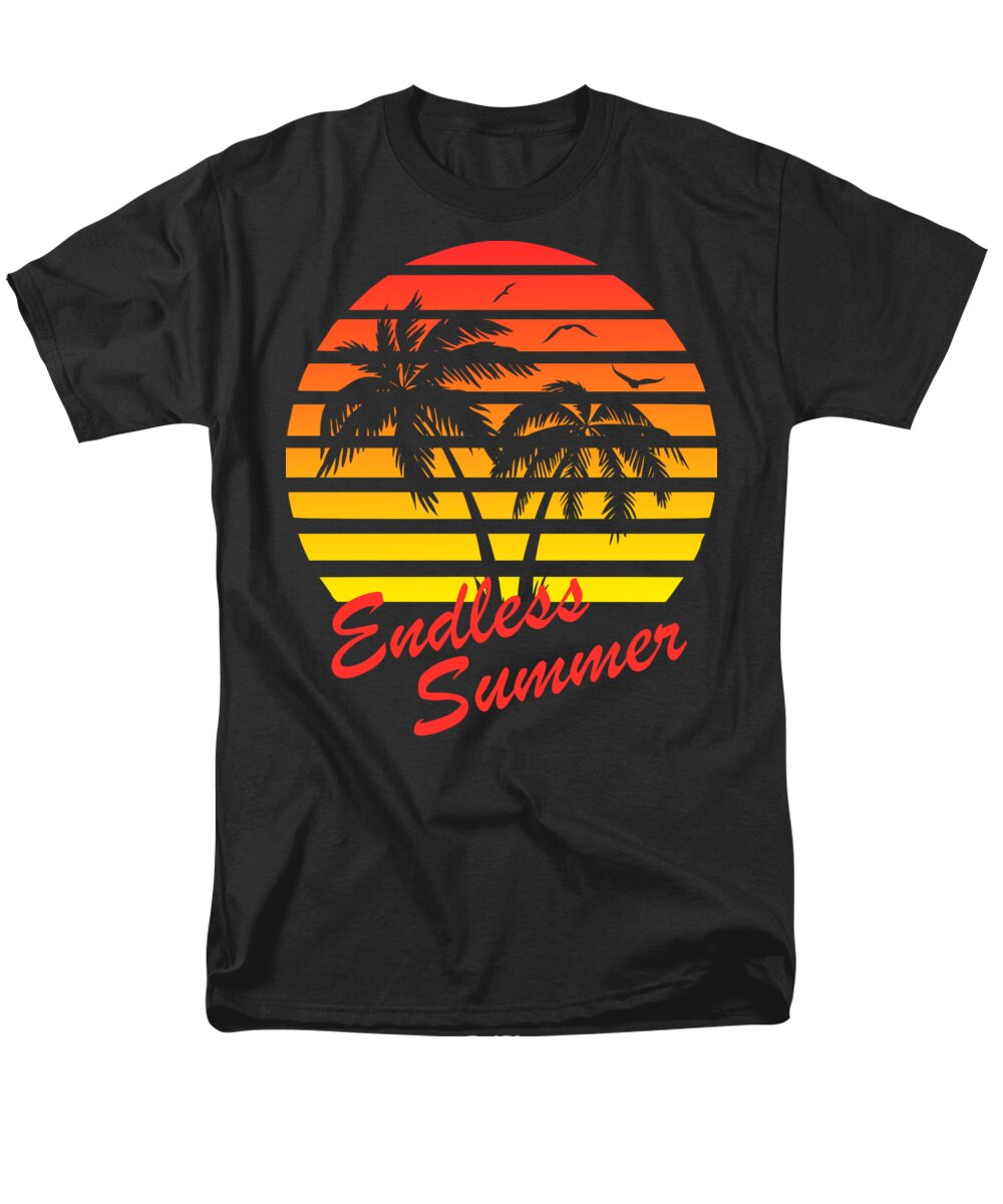Sunset Men's T-Shirt (Regular Fit) featuring the digital art Endless Summer #1 by Megan Miller