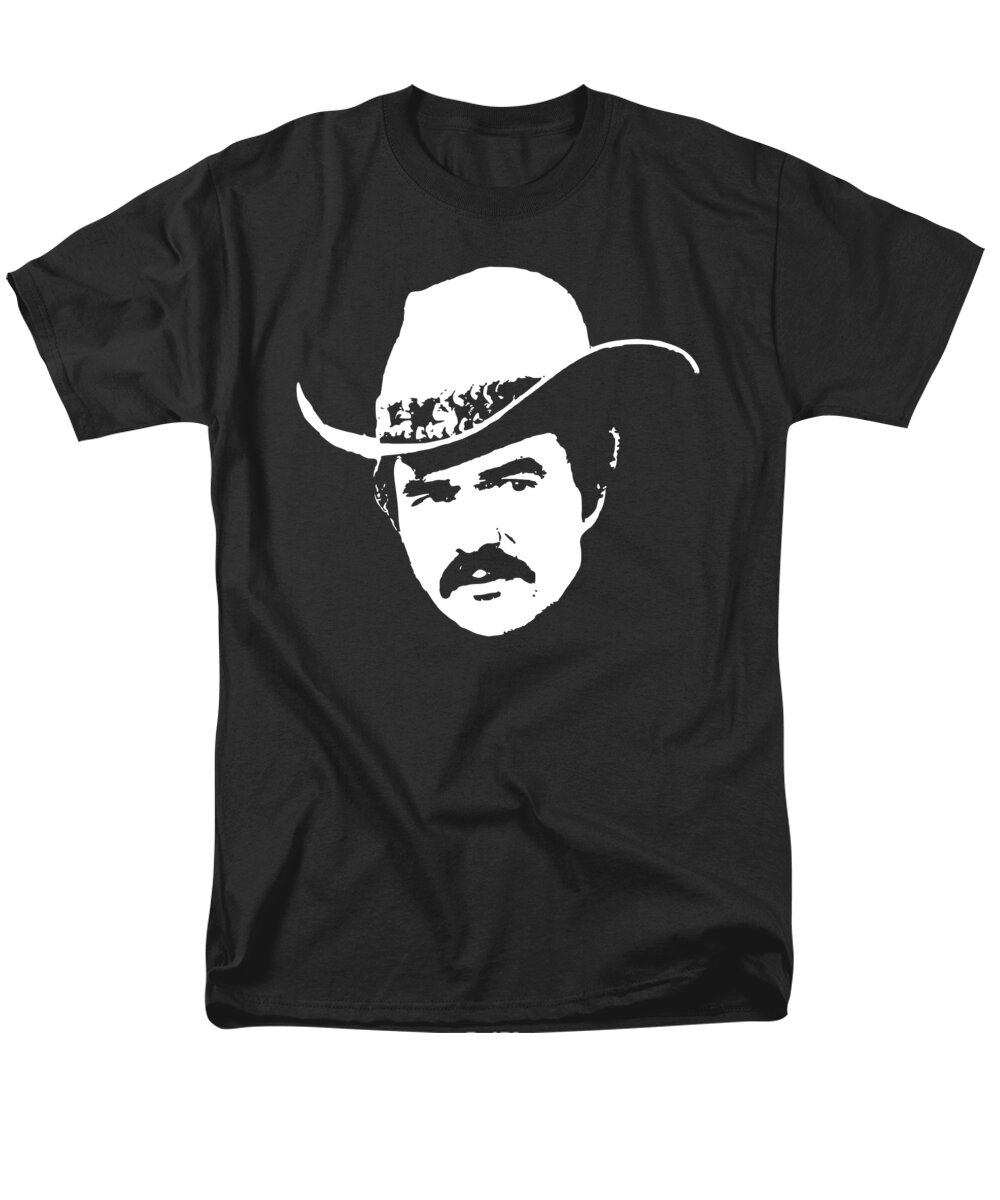 Burt Reynolds Men's T-Shirt (Regular Fit) featuring the digital art Burt - An American Cowboy by Megan Miller