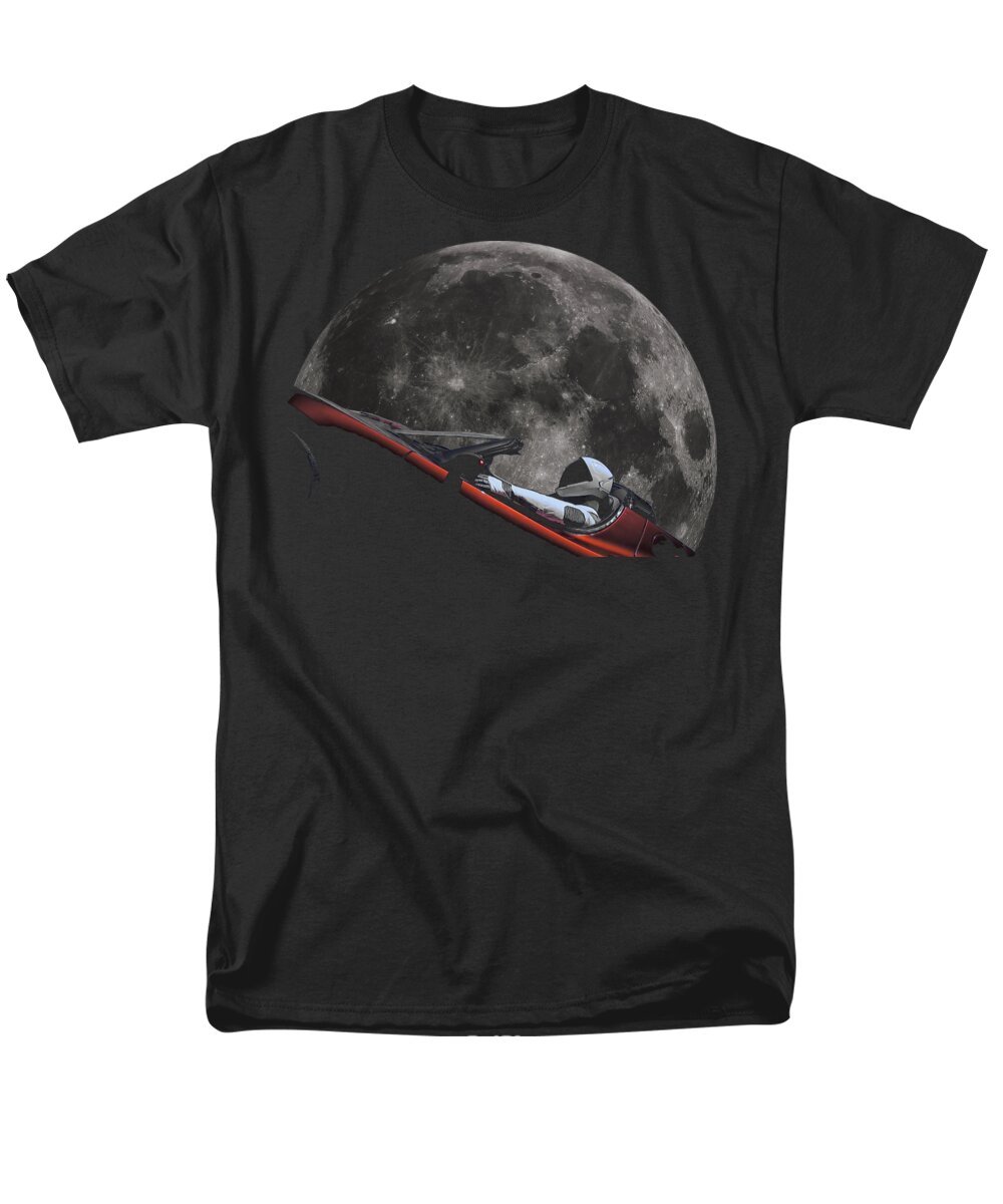 Dont Panic Men's T-Shirt (Regular Fit) featuring the photograph Driving Around The Moon by Megan Miller