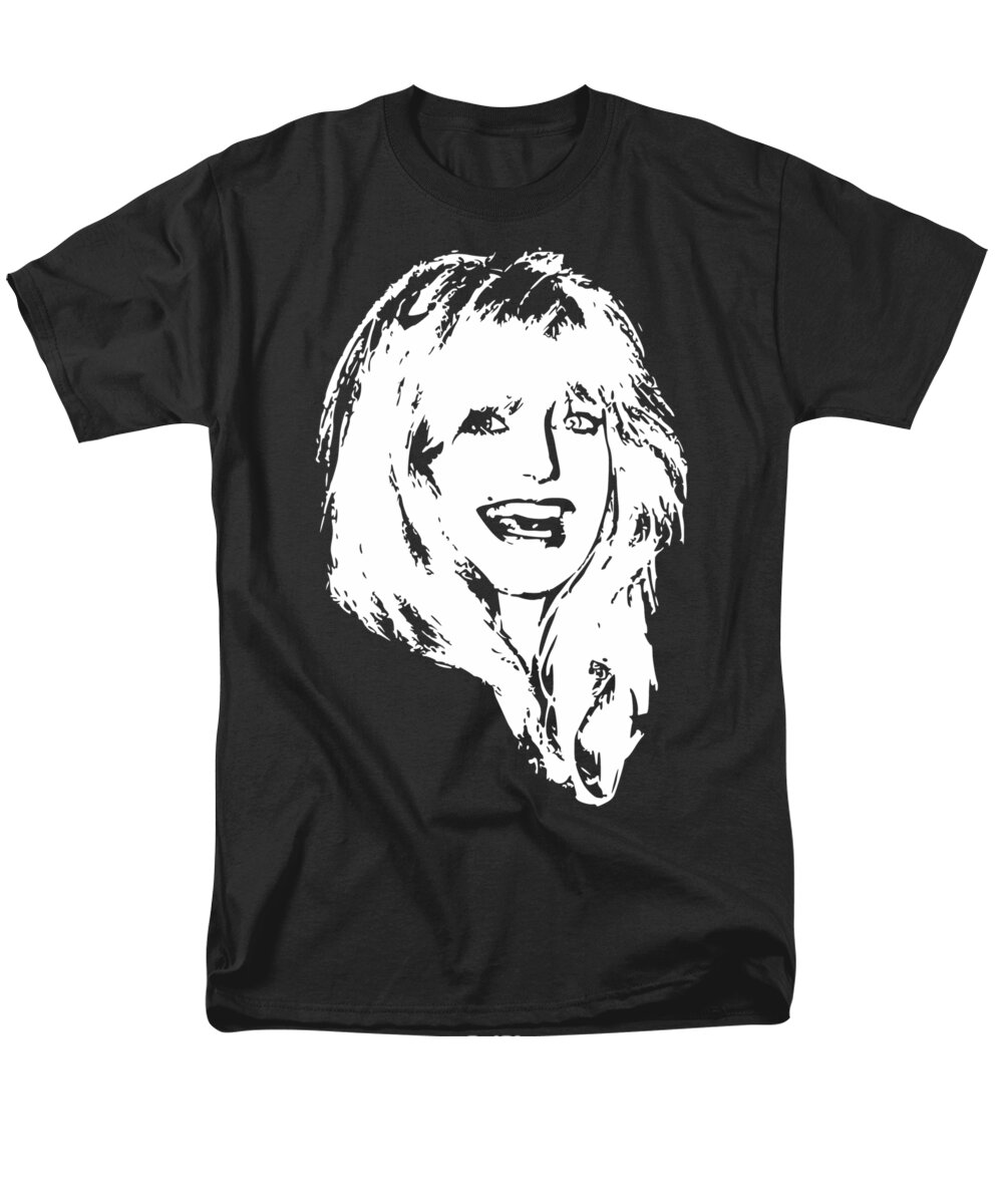 Goldie Hawn Men's T-Shirt (Regular Fit) featuring the digital art Goldie Hawn Minimalistic Pop Art by Megan Miller