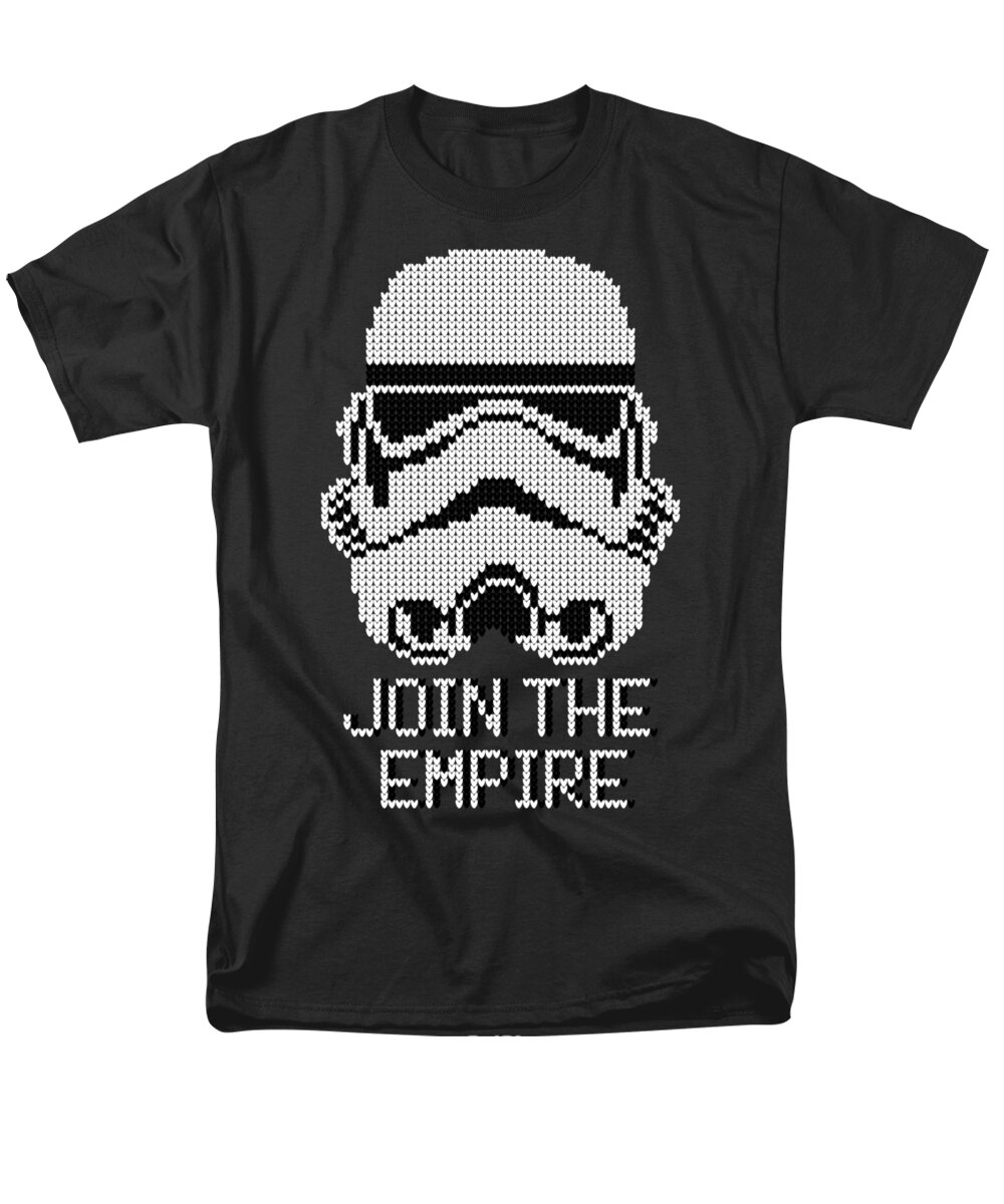 Yoda Men's T-Shirt (Regular Fit) featuring the digital art Knitted Storm Trooper - Join The Empire by Megan Miller