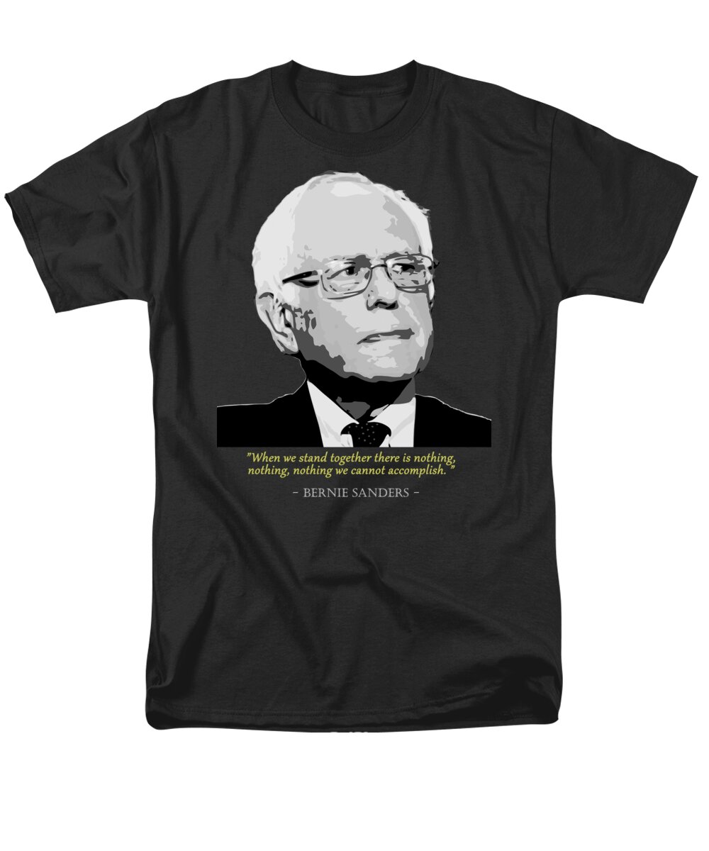 Bernie Men's T-Shirt (Regular Fit) featuring the digital art Bernie Sanders Quote by Megan Miller