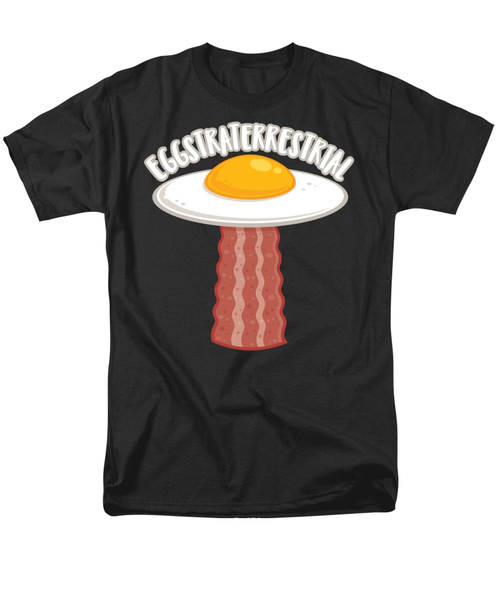 Egg Men's T-Shirt (Regular Fit) featuring the digital art Eggstraterrestrial With Text by John Schwegel