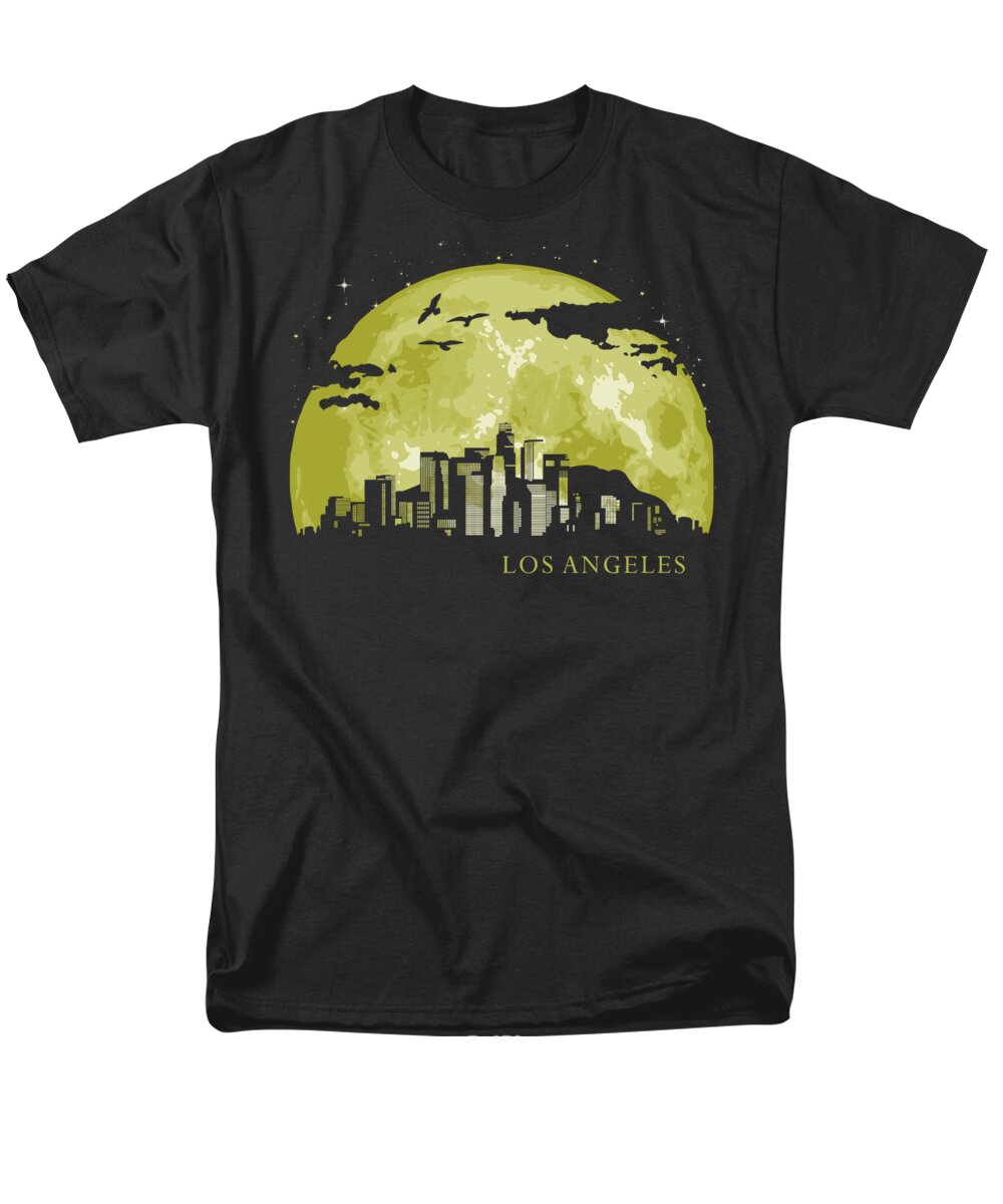 California Men's T-Shirt (Regular Fit) featuring the digital art LOS ANGELES copy by Filip Schpindel