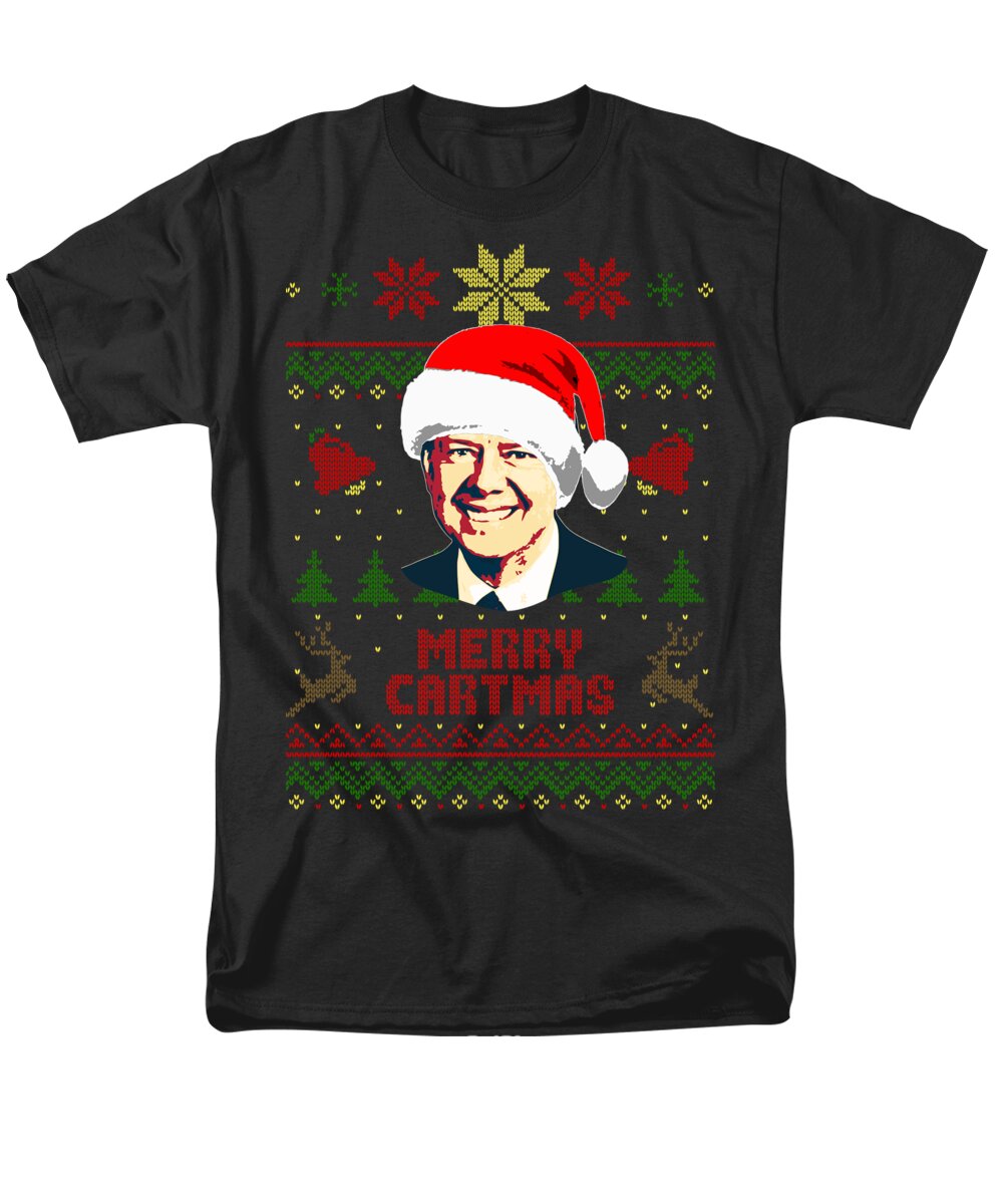 Santa Men's T-Shirt (Regular Fit) featuring the digital art Merry Cartmas Jimmy Carter Christmas by Filip Schpindel
