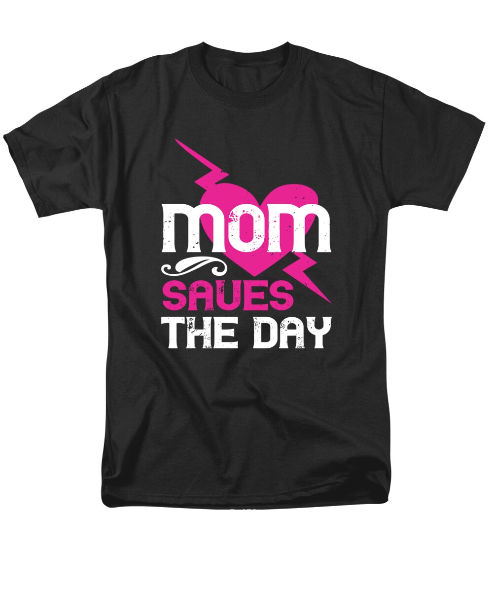 Mom Men's T-Shirt (Regular Fit) featuring the digital art Mom Saues The Day by Jacob Zelazny