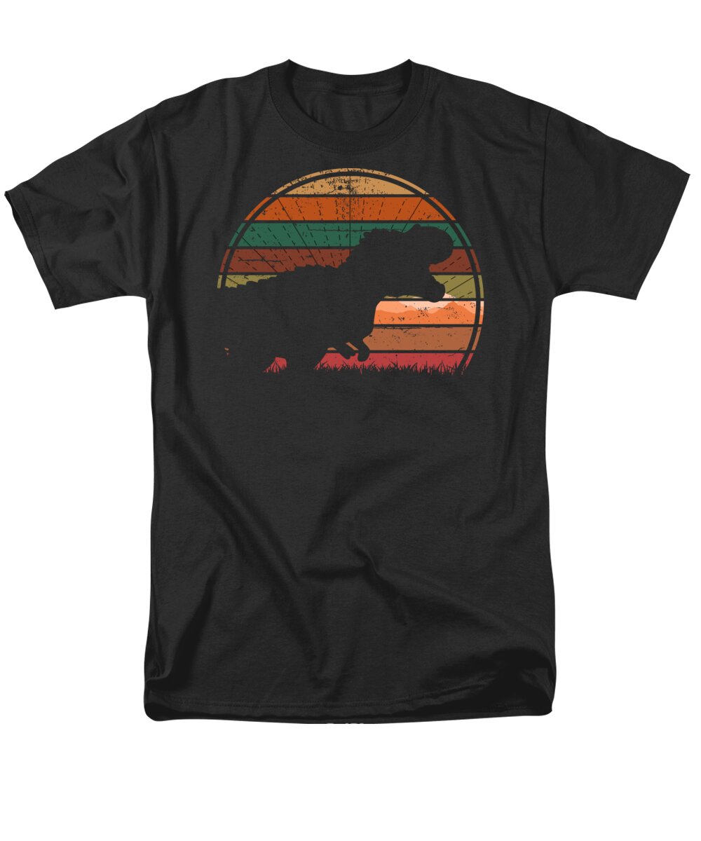 T Men's T-Shirt (Regular Fit) featuring the digital art T Rex Sunset by Megan Miller