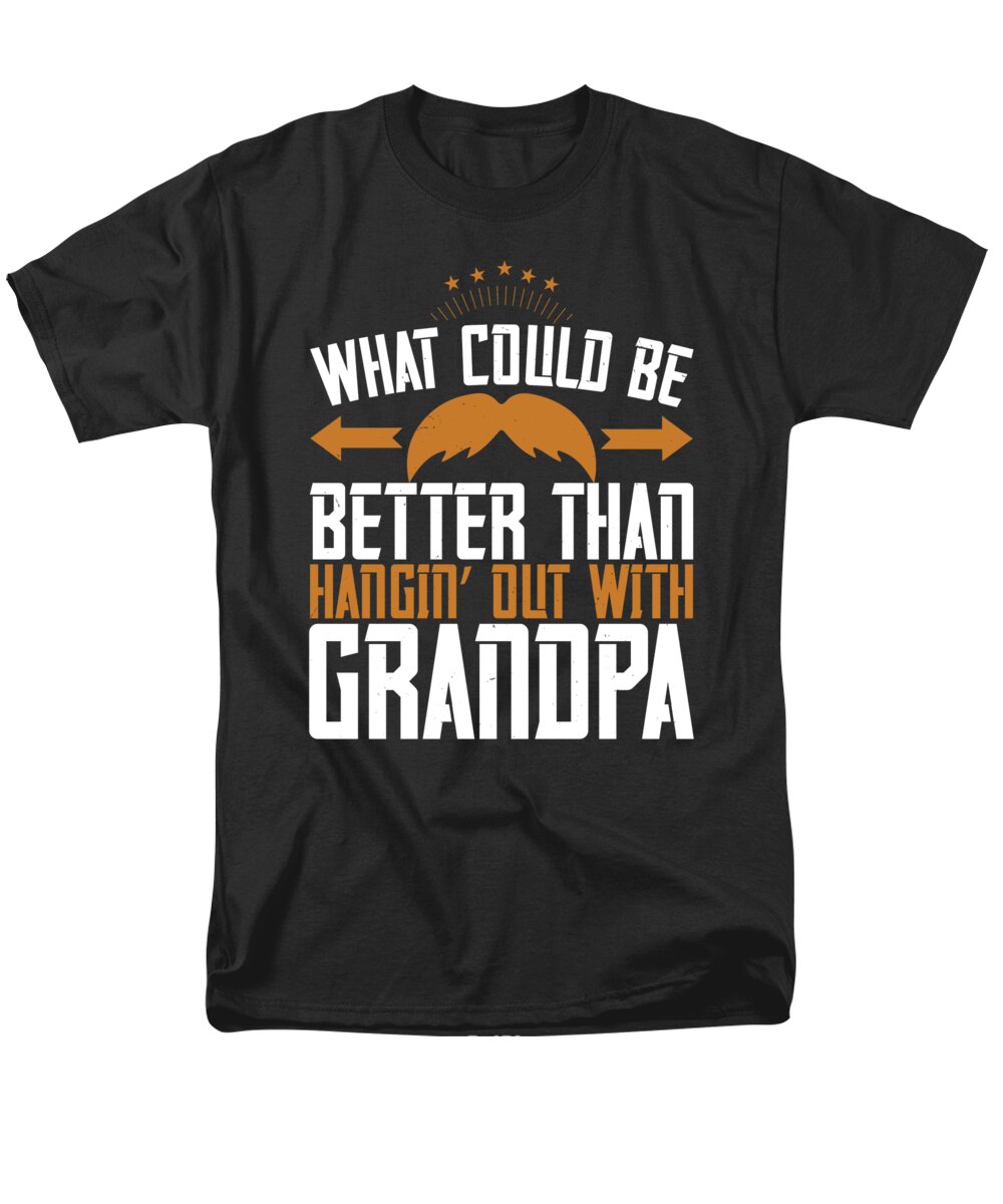Grandpa Men's T-Shirt (Regular Fit) featuring the digital art What could be better than hangin out with grandpa by Jacob Zelazny