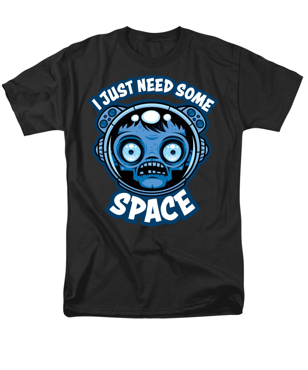 Astronaut Men's T-Shirt (Regular Fit) featuring the digital art Zombie Astronaut Needs Some Space by John Schwegel