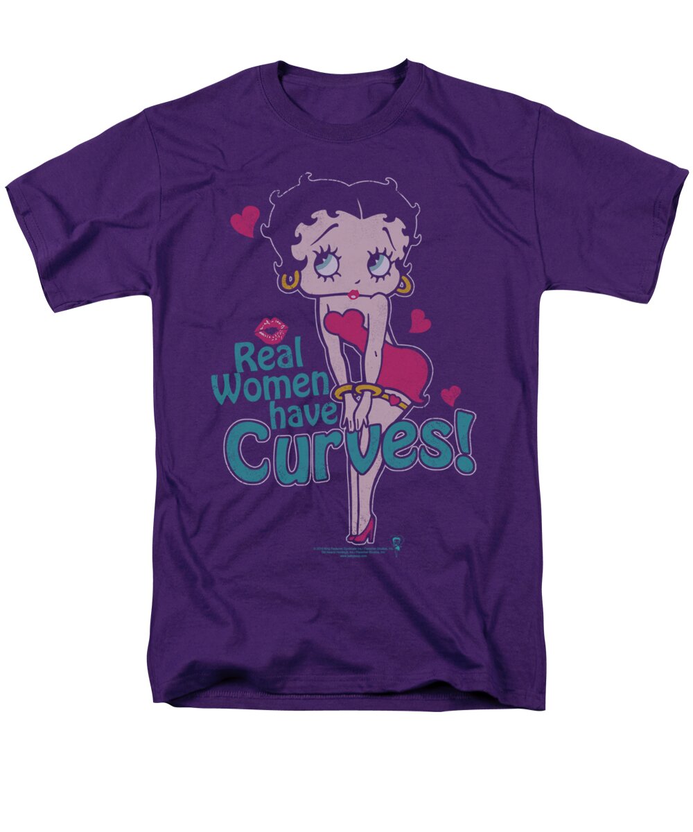Betty Boop Men's T-Shirt (Regular Fit) featuring the digital art Boop - Curves by Brand A