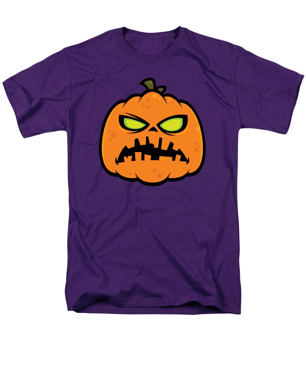 Cartoon Men's T-Shirt (Regular Fit) featuring the digital art Pumpkin Zombie by John Schwegel