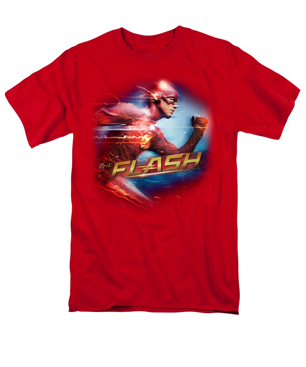  Men's T-Shirt (Regular Fit) featuring the digital art The Flash - Fastest Man #2 by Brand A