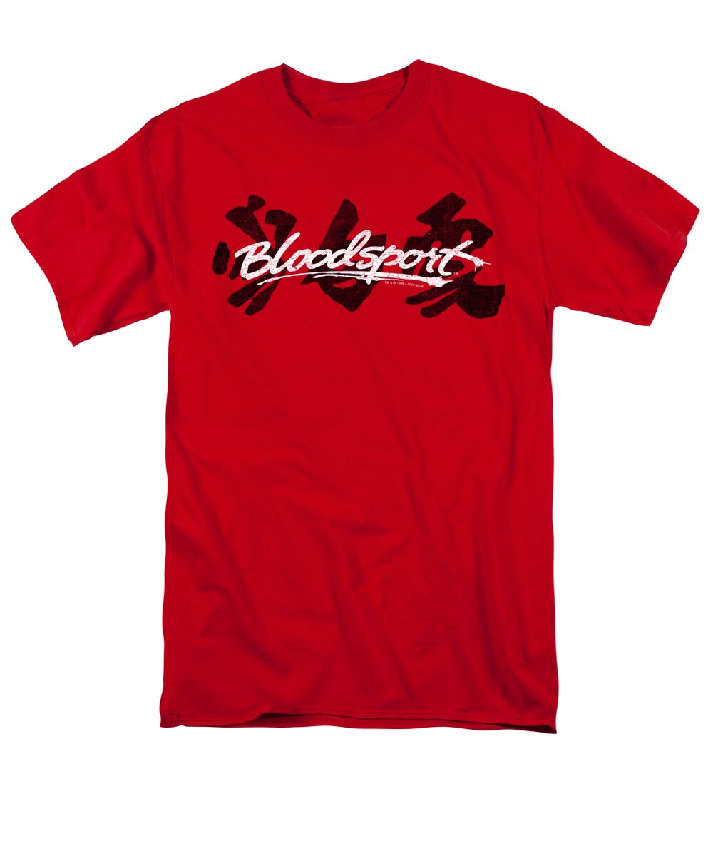  Men's T-Shirt (Regular Fit) featuring the digital art Bloodsport - Kanji by Brand A