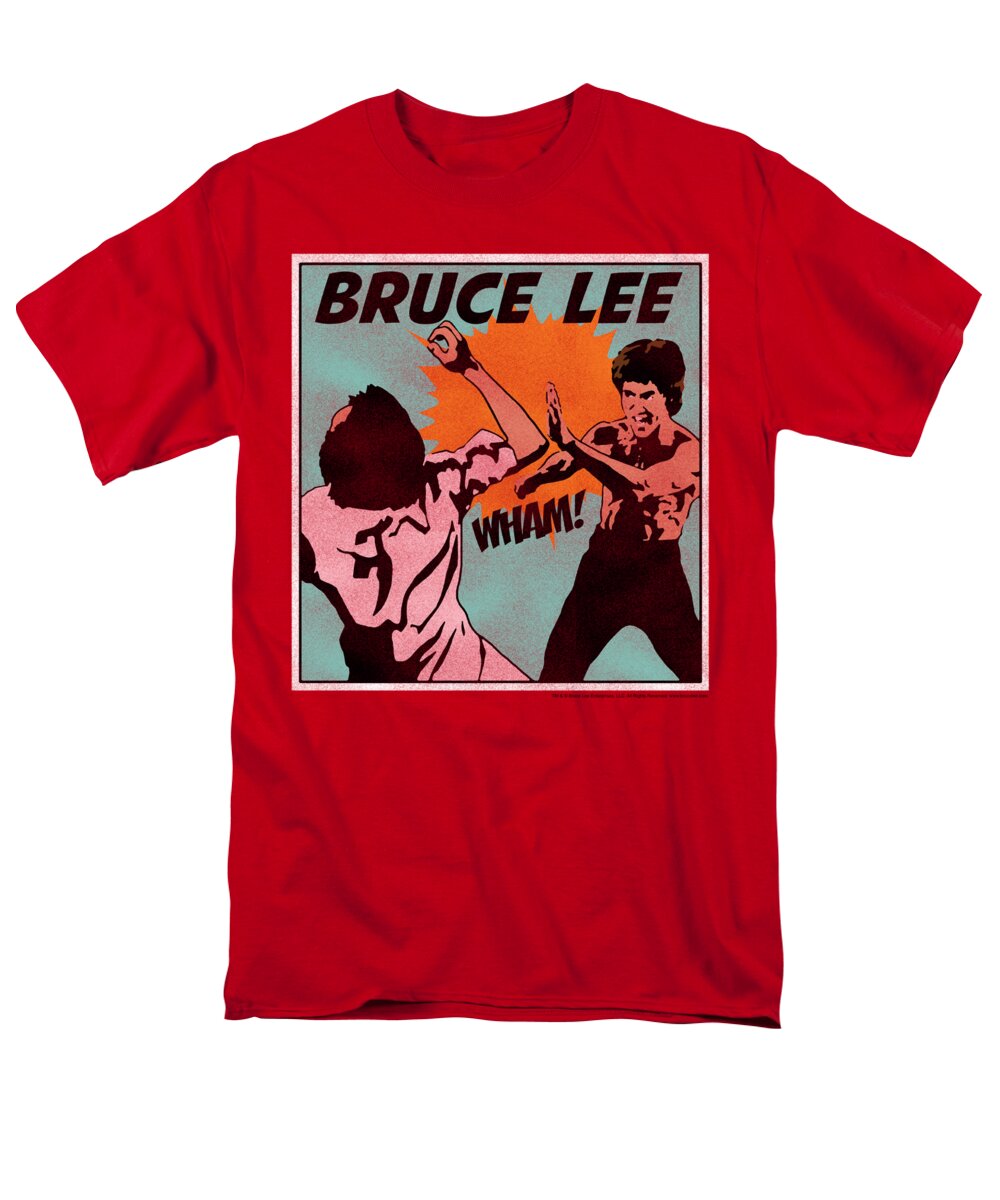 Men's T-Shirt (Regular Fit) featuring the digital art Bruce Lee - Comic Panel by Brand A