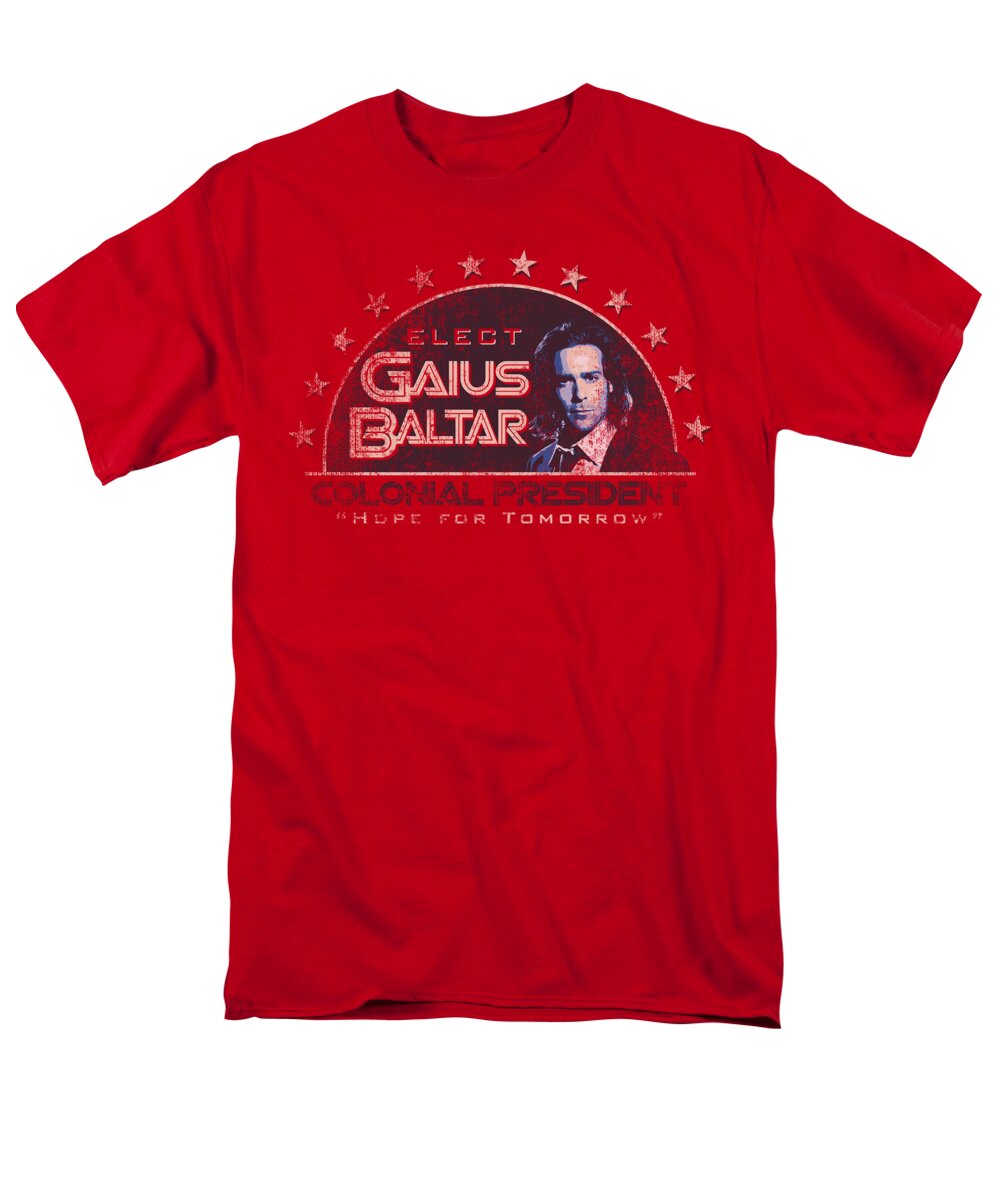 Battlestar Men's T-Shirt (Regular Fit) featuring the digital art Bsg - Elect Gaius by Brand A
