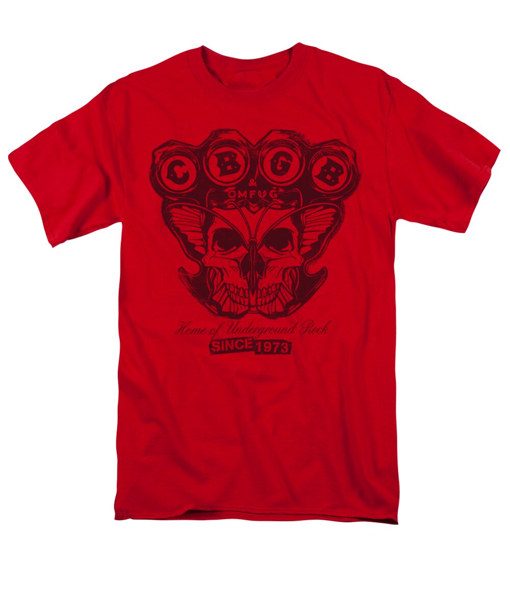  Men's T-Shirt (Regular Fit) featuring the digital art Cbgb - Moth Skull by Brand A