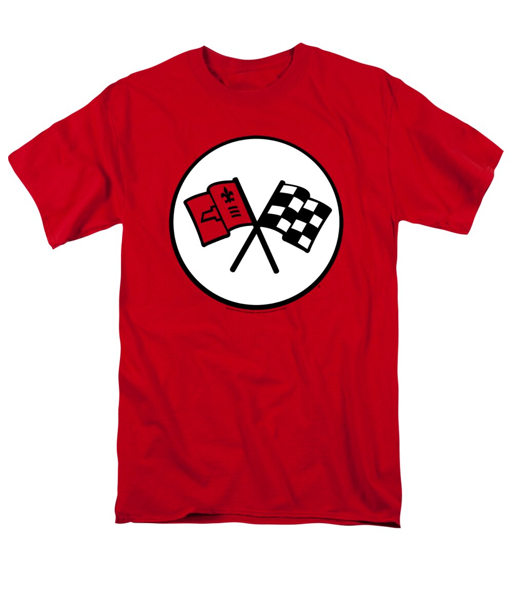  Men's T-Shirt (Regular Fit) featuring the digital art Chevrolet - 2nd Gen Vette Logo by Brand A