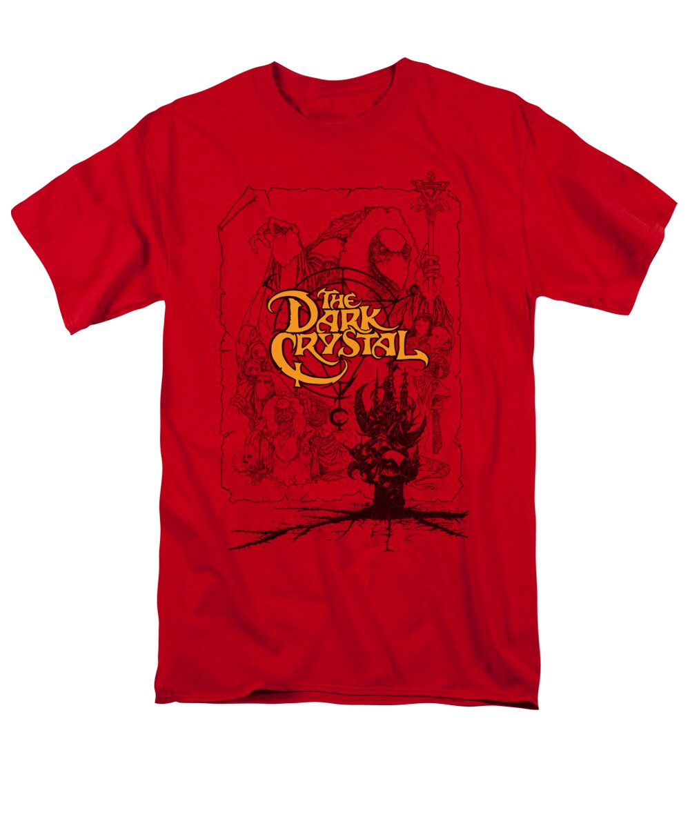 Dark Crystal Men's T-Shirt (Regular Fit) featuring the digital art Dark Crystal - Poster Lines by Brand A