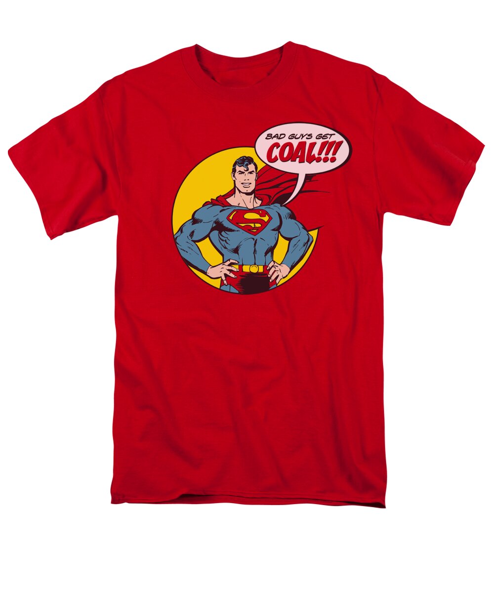 Superman Men's T-Shirt (Regular Fit) featuring the digital art Dc - Coal by Brand A