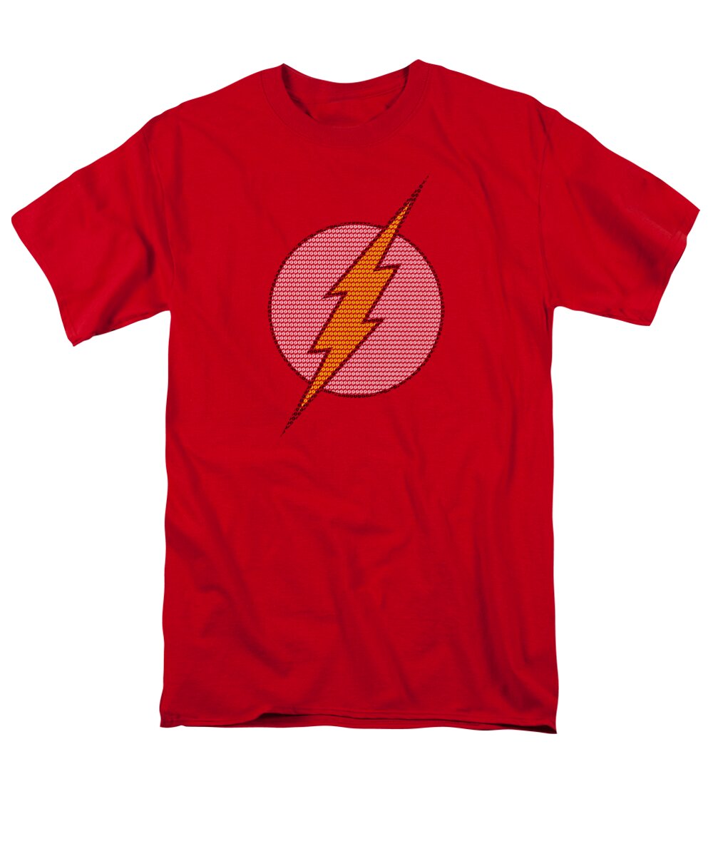 Dc Comics Men's T-Shirt (Regular Fit) featuring the digital art Dc - Flash Little Logos by Brand A