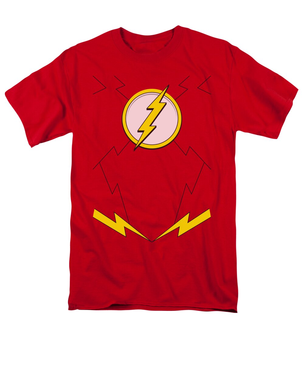 Justice League Of America Men's T-Shirt (Regular Fit) featuring the digital art Jla - New Flash Costume by Brand A
