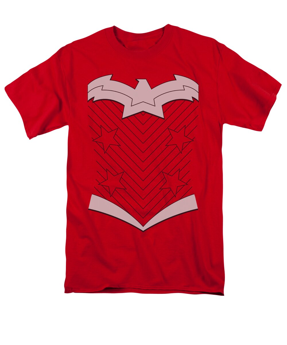 Justice League Of America Men's T-Shirt (Regular Fit) featuring the digital art Jla - New Ww Costume by Brand A