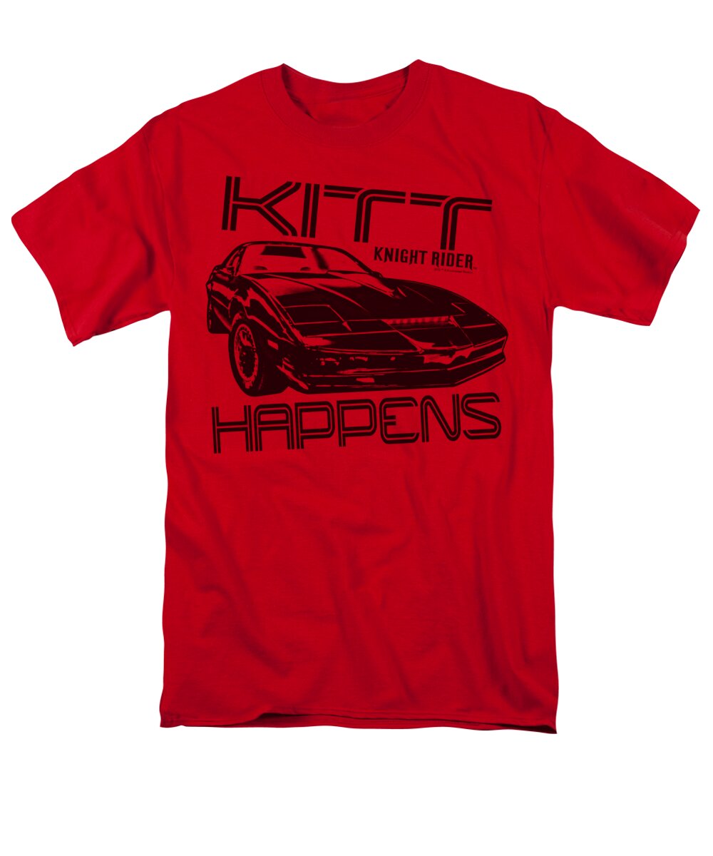 Knight Rider Men's T-Shirt (Regular Fit) featuring the digital art Knight Rider - Kitt Happens by Brand A