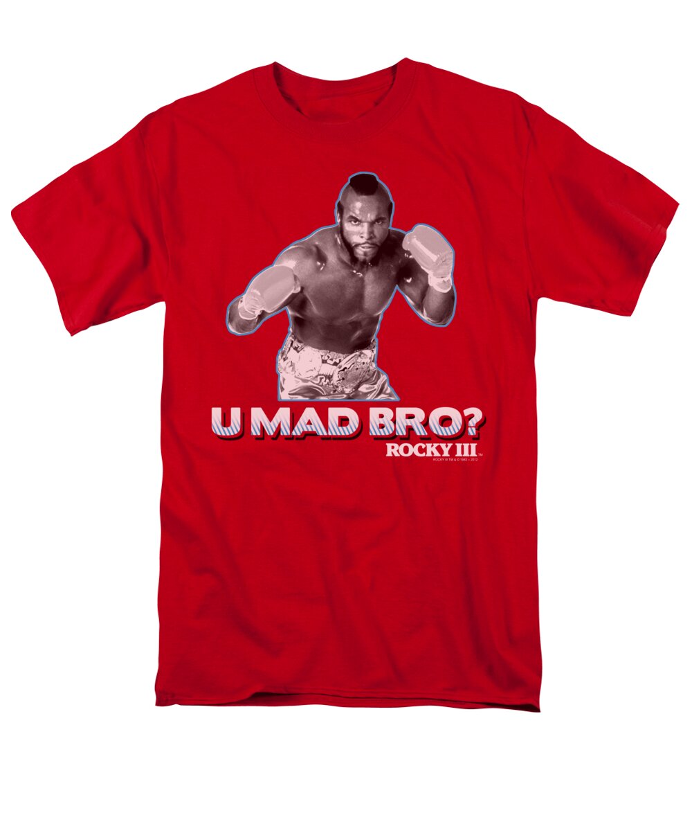 Sylvester Stallone Men's T-Shirt (Regular Fit) featuring the digital art Mgm - Rocky - U Mad Bro by Brand A