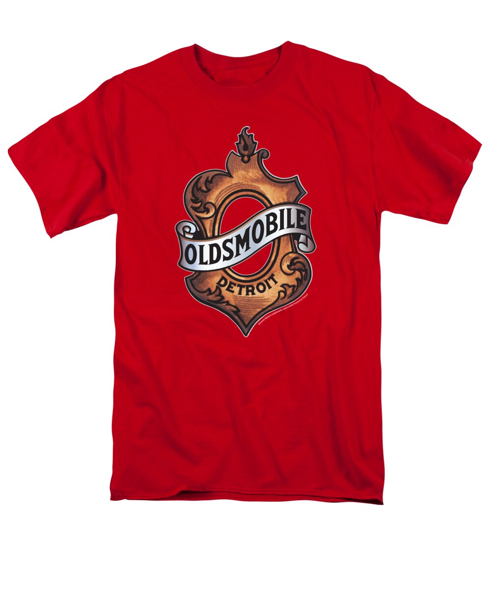  Men's T-Shirt (Regular Fit) featuring the digital art Oldsmobile - Detroit Emblem by Brand A