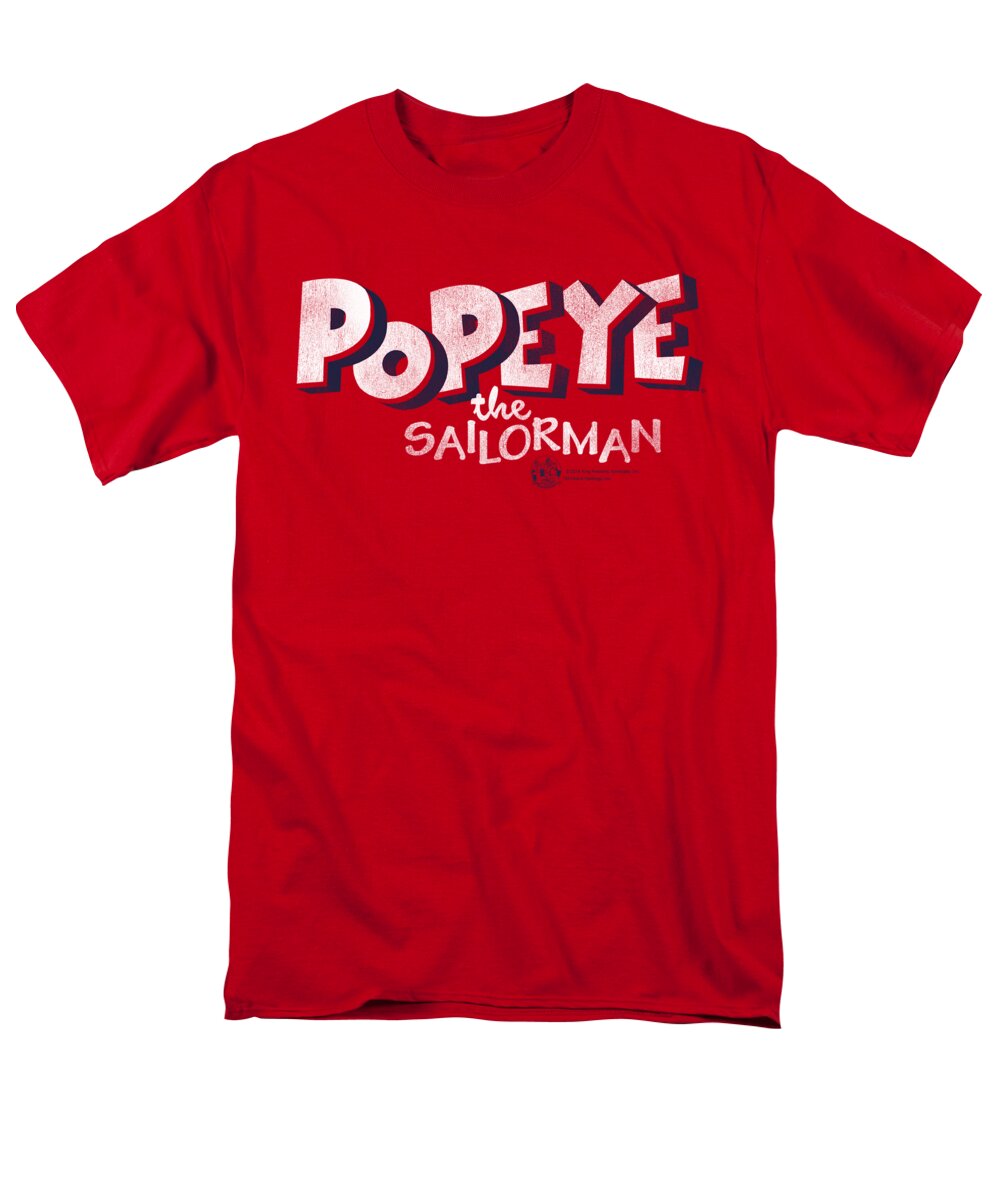  Men's T-Shirt (Regular Fit) featuring the digital art Popeye - 3d Logo by Brand A
