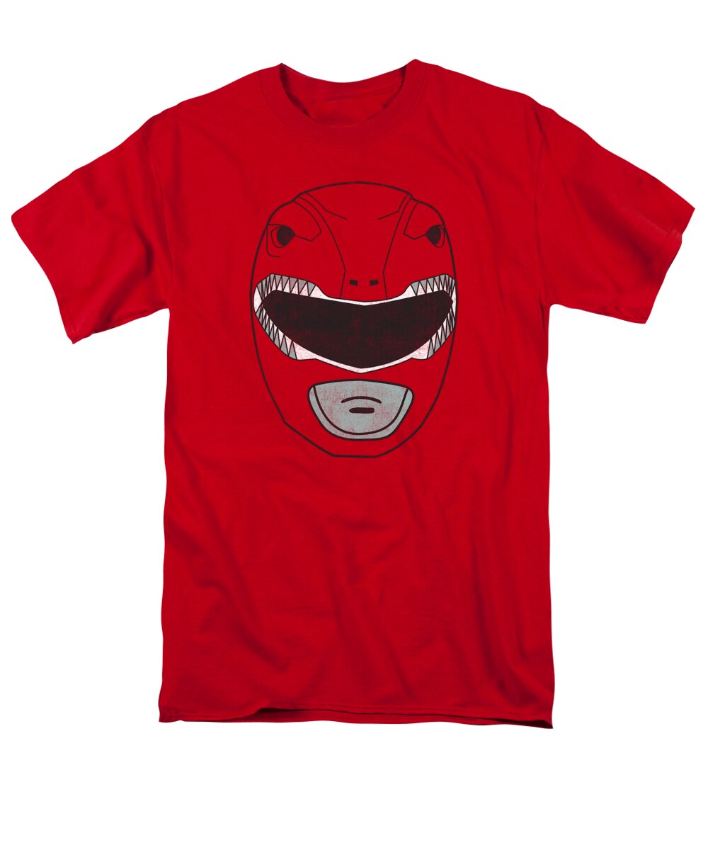  Men's T-Shirt (Regular Fit) featuring the digital art Power Rangers - Red Ranger Mask by Brand A