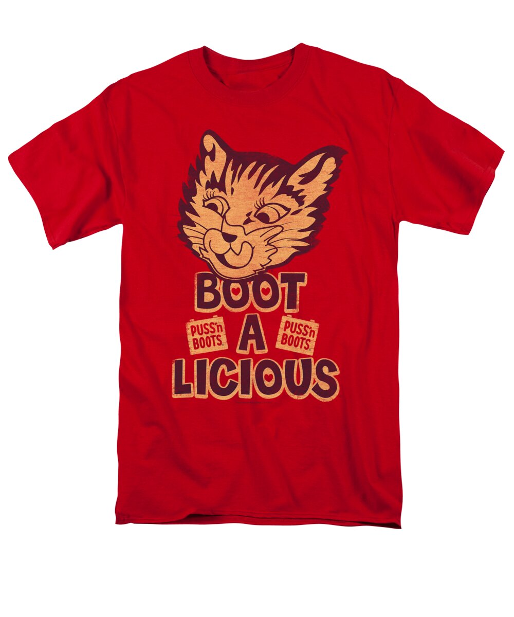 Puss N Boots Men's T-Shirt (Regular Fit) featuring the digital art Puss N Boots - Boot A Licious by Brand A
