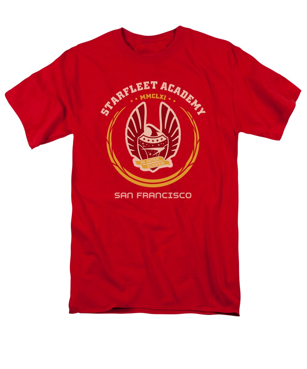 Star Trek Men's T-Shirt (Regular Fit) featuring the digital art Star Trek - Academy Heraldry by Brand A