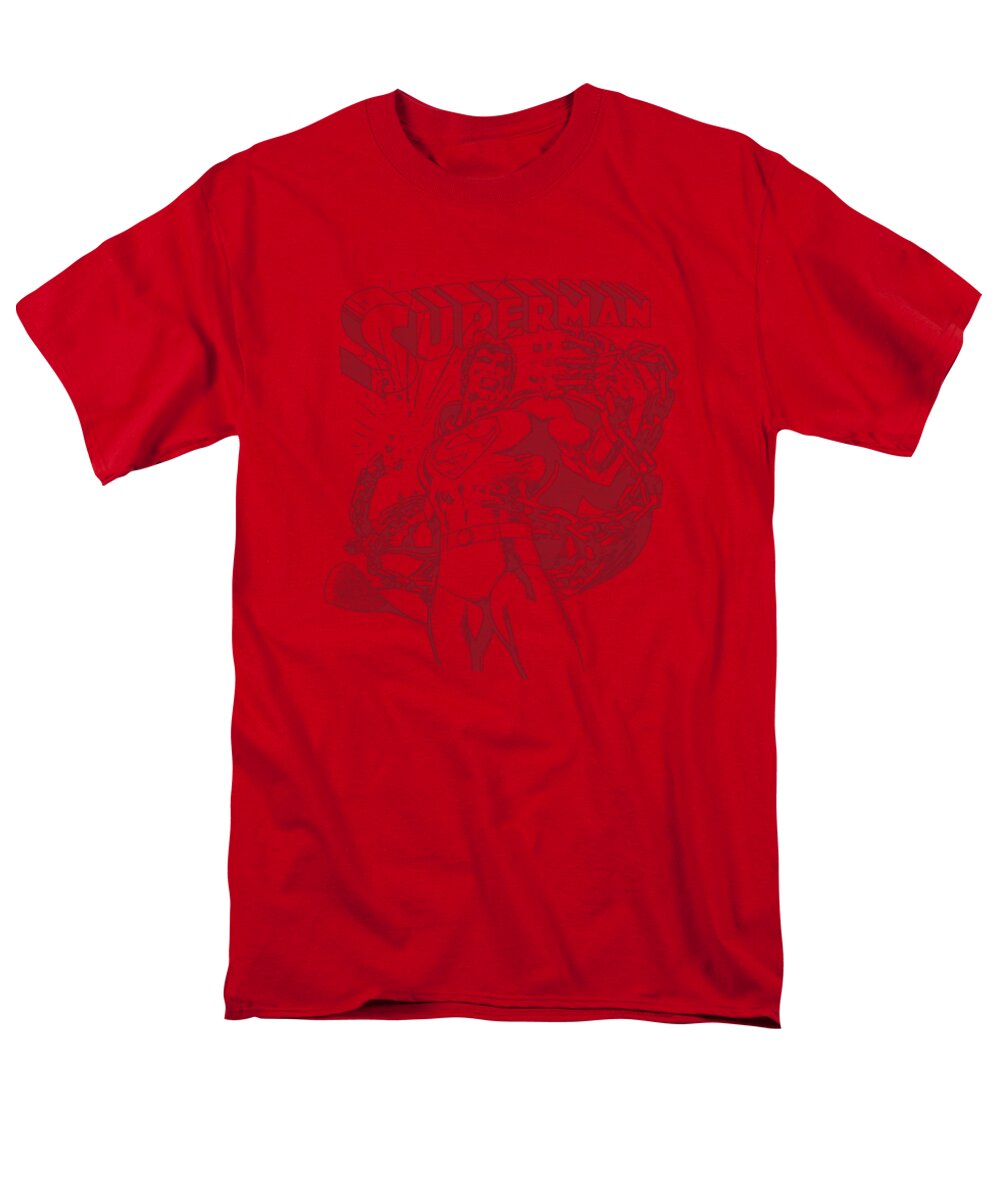 Superman Men's T-Shirt (Regular Fit) featuring the digital art Superman - Code Red by Brand A