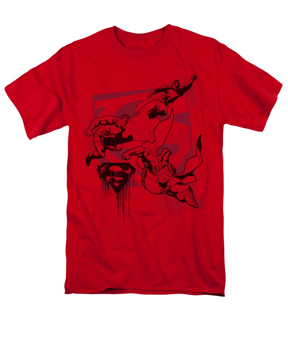 Superman Men's T-Shirt (Regular Fit) featuring the digital art Superman - Omnipresent by Brand A