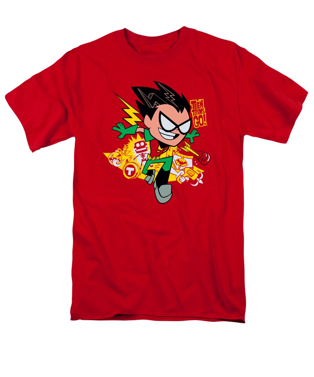 Men's T-Shirt (Regular Fit) featuring the digital art Teen Titans Go - Robin by Brand A