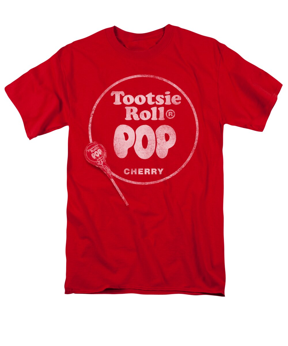 Tootsie Roll Men's T-Shirt (Regular Fit) featuring the digital art Tootsie Roll - Tootsie Roll Pop Logo by Brand A