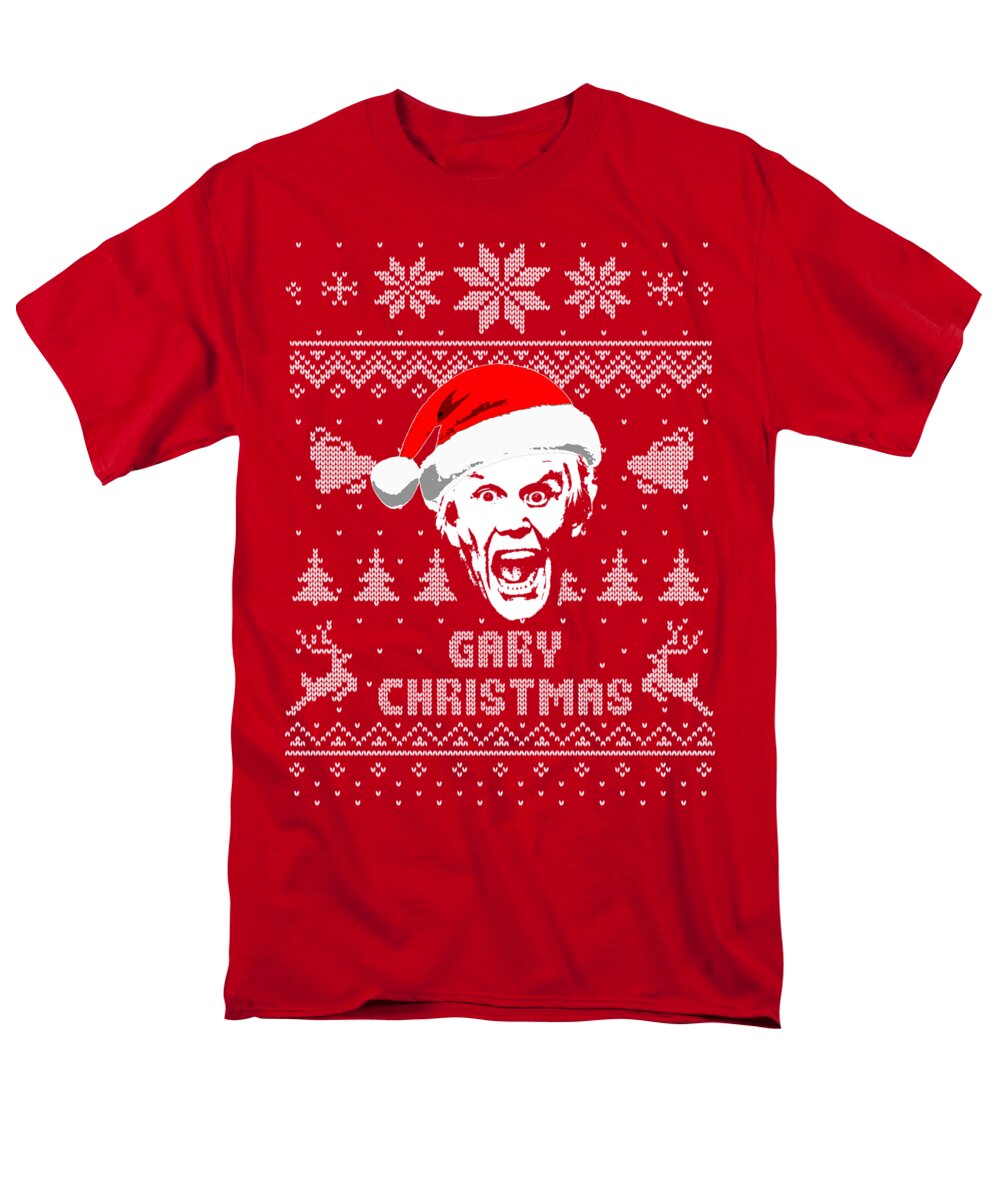 Christmas Men's T-Shirt (Regular Fit) featuring the digital art Gary Busey Christmas Shirt by Megan Miller
