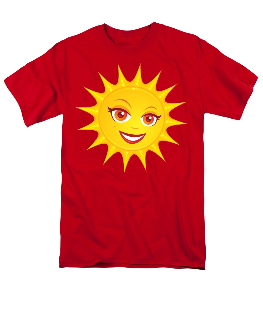 Beach Men's T-Shirt (Regular Fit) featuring the digital art Hot Summer Sun by John Schwegel