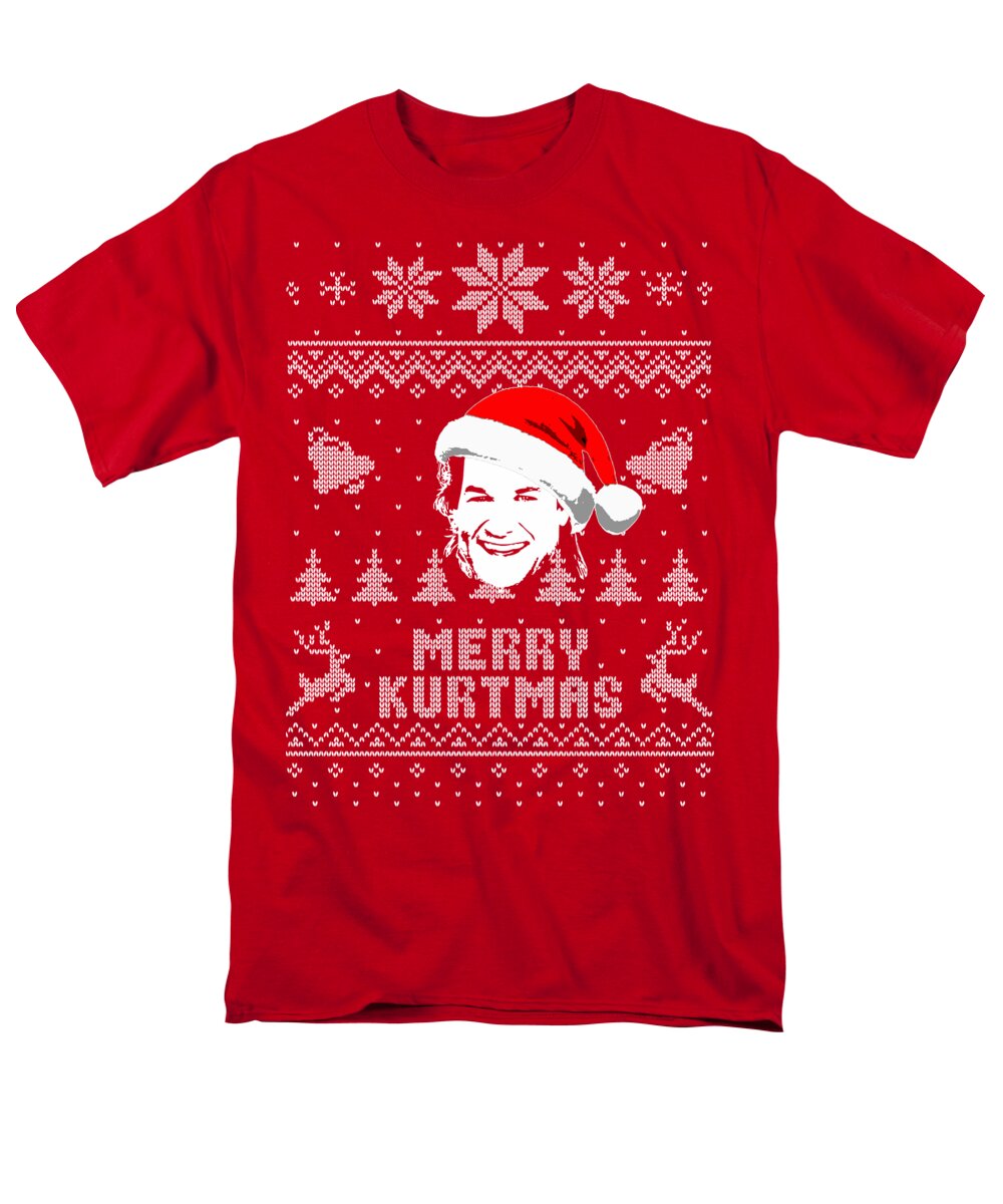 Usa Men's T-Shirt (Regular Fit) featuring the digital art Merry Kurtmas Parody Christmas Shirt by Megan Miller