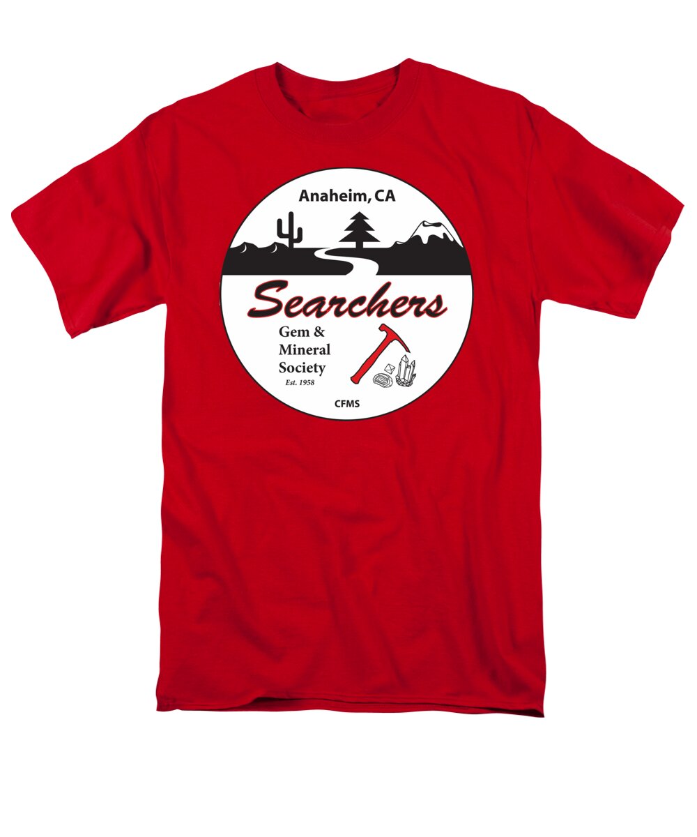 Searchers Logo Men's T-Shirt (Regular Fit) featuring the digital art Searchers Logo by Searchers Gem and Mineral Society